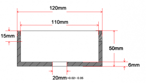 Diamond Grinding Cup 120mm  125# Grit