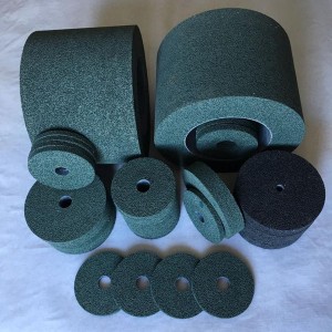 Vitrified green silicon carbide grinding wheel for grinding rubber roller